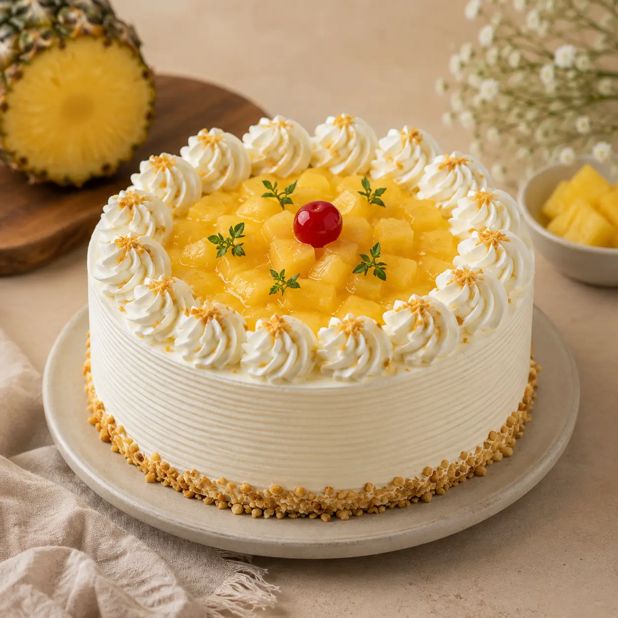 Pineapple Cream Cake